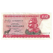 Banconote, Zimbabwe, 10 Dollars, 1982, KM:3e, BB
