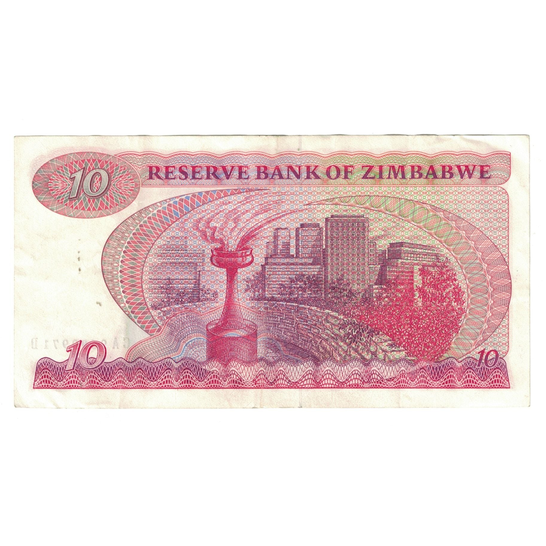 Banconote, Zimbabwe, 10 Dollars, 1982, KM:3e, BB