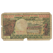 Banknote, Congo Republic, 10,000 Francs, KM:5b, F(12-15)