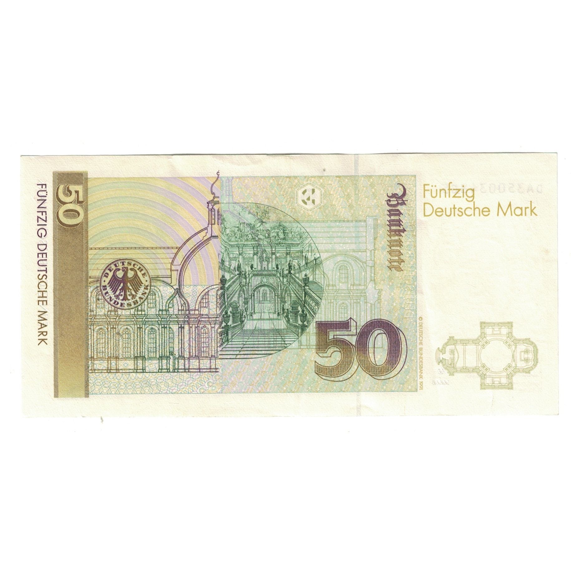 Billet, République fédérale allemande, 50 Deutsche Mark, 1993, 1993-10-01