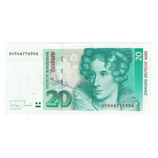 Banconote, GERMANIA - REPUBBLICA FEDERALE, 20 Deutsche Mark, 1993, 1993-10-01