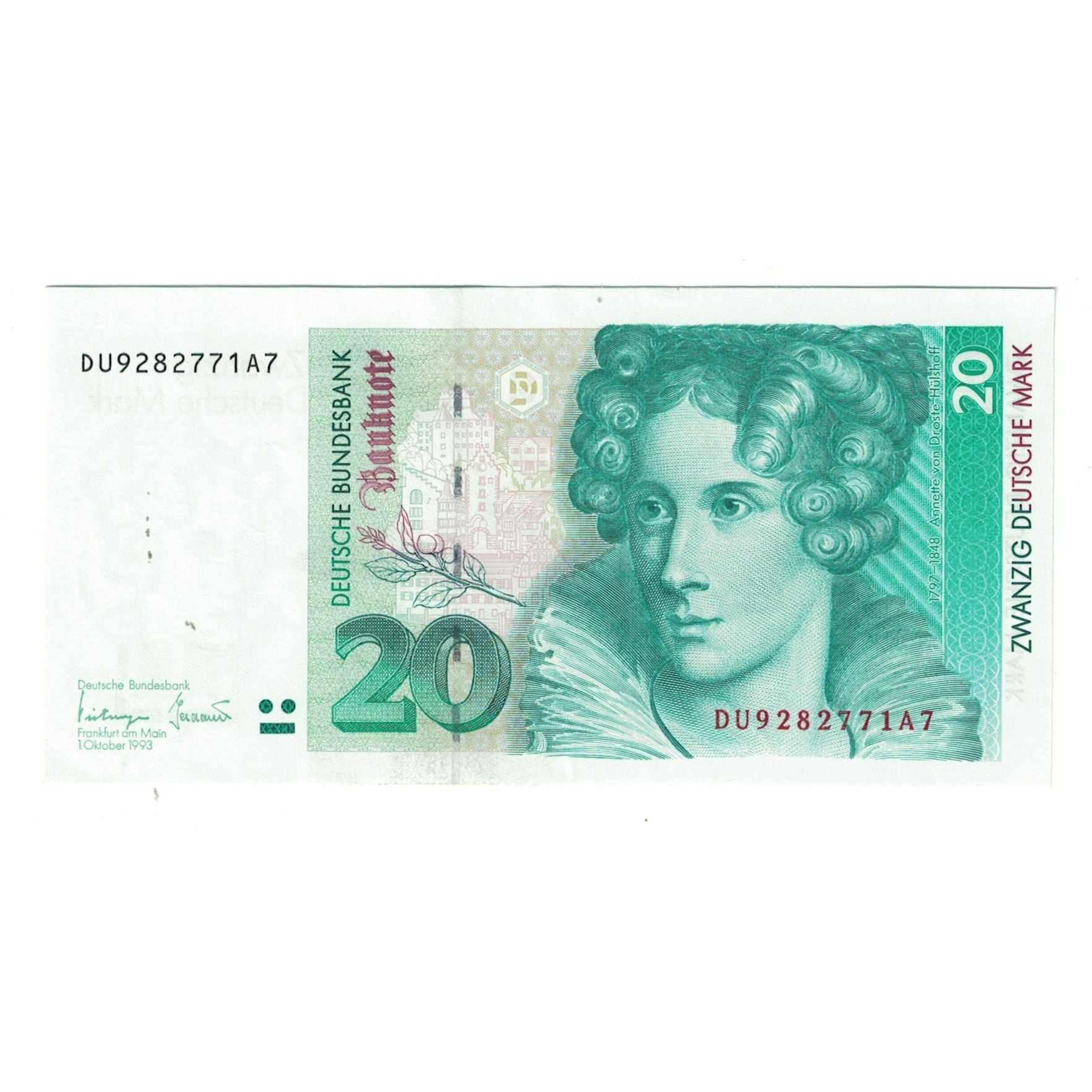Geldschein, Bundesrepublik Deutschland, 20 Deutsche Mark, 1993, 1993-10-01