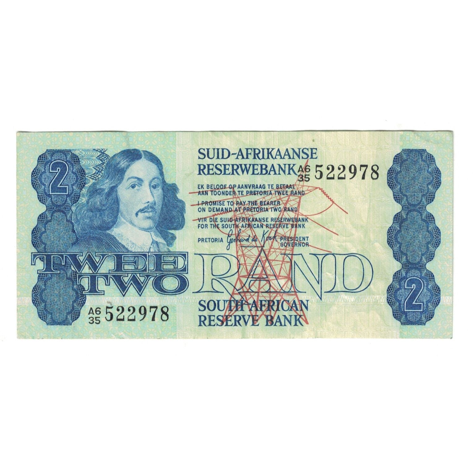 Banknote, South Africa, 2 Rand, 1990, KM:118e, UNC(63)