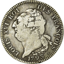 Munten, Frankrijk, Écu de 6 livres françois, ECU, 6 Livres, 1793, Paris, FR+