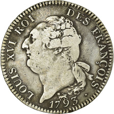 Coin, France, Écu de 6 livres françois, ECU, 6 Livres, 1793, Paris, VF(30-35)