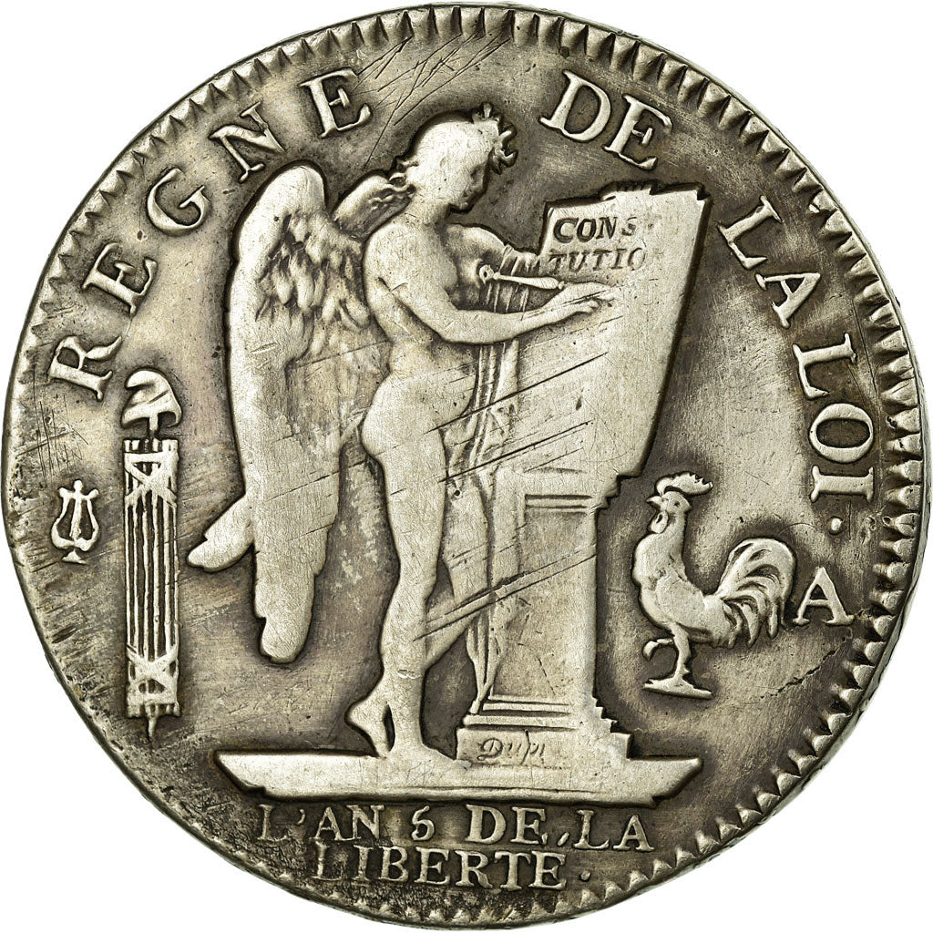 Munten, Frankrijk, Écu de 6 livres françois, ECU, 6 Livres, 1793, Paris, FR+