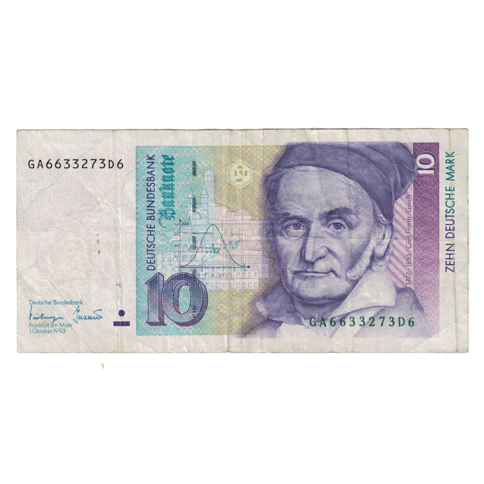 Banknote, GERMANY - FEDERAL REPUBLIC, 10 Deutsche Mark, 1993, 1993-10-01