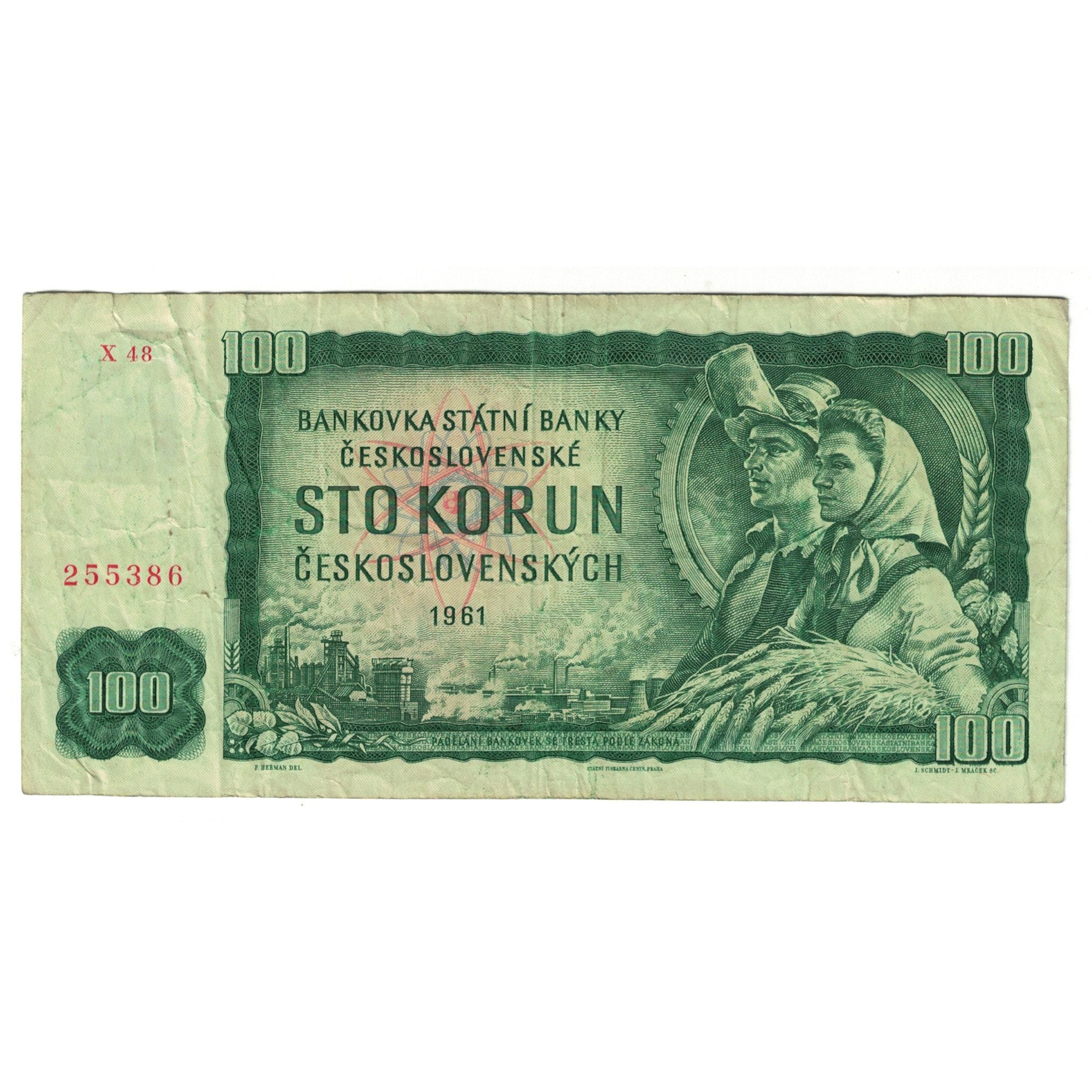 Banknote, Czechoslovakia, 100 Korun, 1961, KM:91c, VF(20-25)