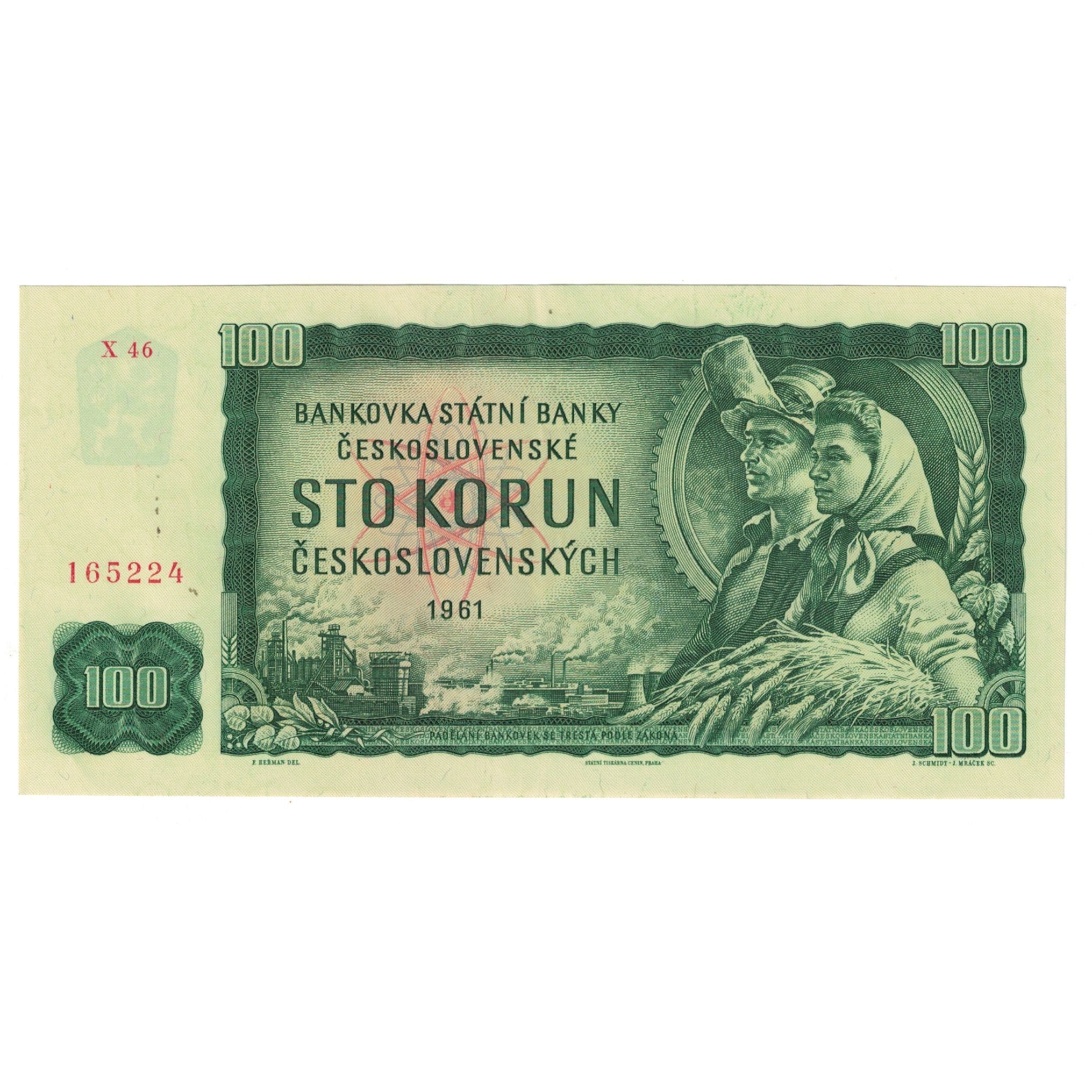 Banknote, Czechoslovakia, 100 Korun, 1961, KM:91c, UNC(63)