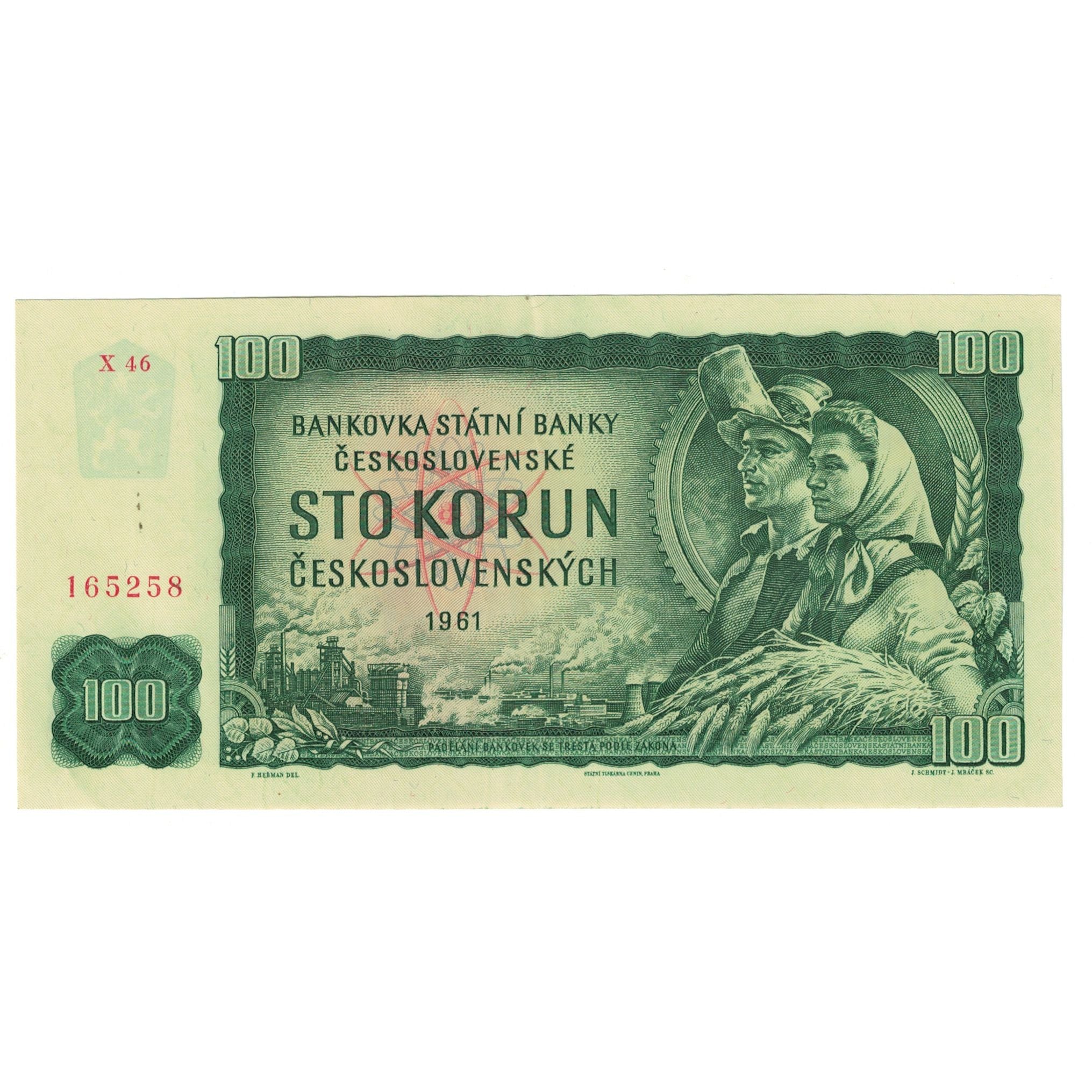 Banknote, Czechoslovakia, 100 Korun, 1961, KM:91c, UNC(63)