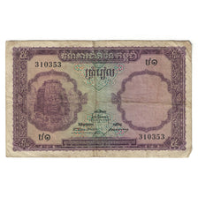 Banknote, Cambodia, 5 Riels, Undated (1955), KM:2a, VF(20-25)