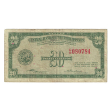 Biljet, Fillipijnen, 20 Centavos, 1949, KM:130b, TB