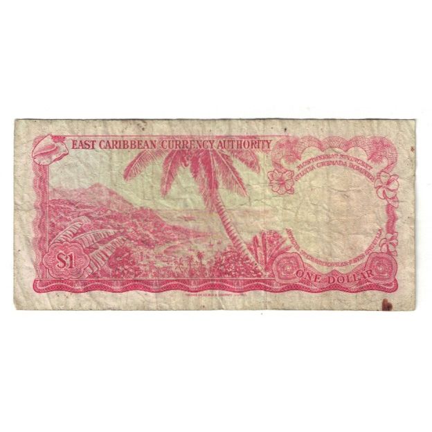 Billet, Etats des caraibes orientales, 1 Dollar, KM:13f, TB