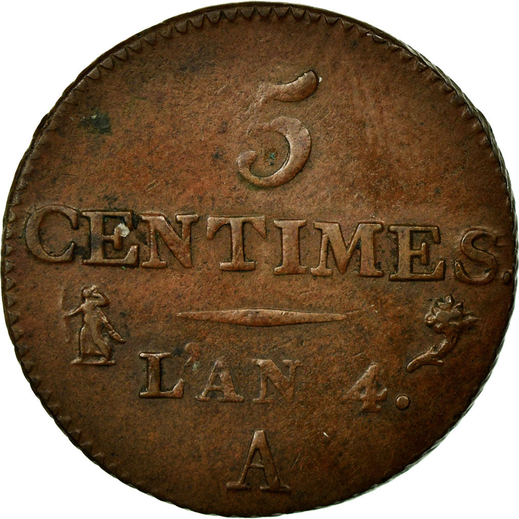 Coin, France, Dupré, 5 Centimes, 1796, Paris, EF(40-45), Bronze, Gadoury:124