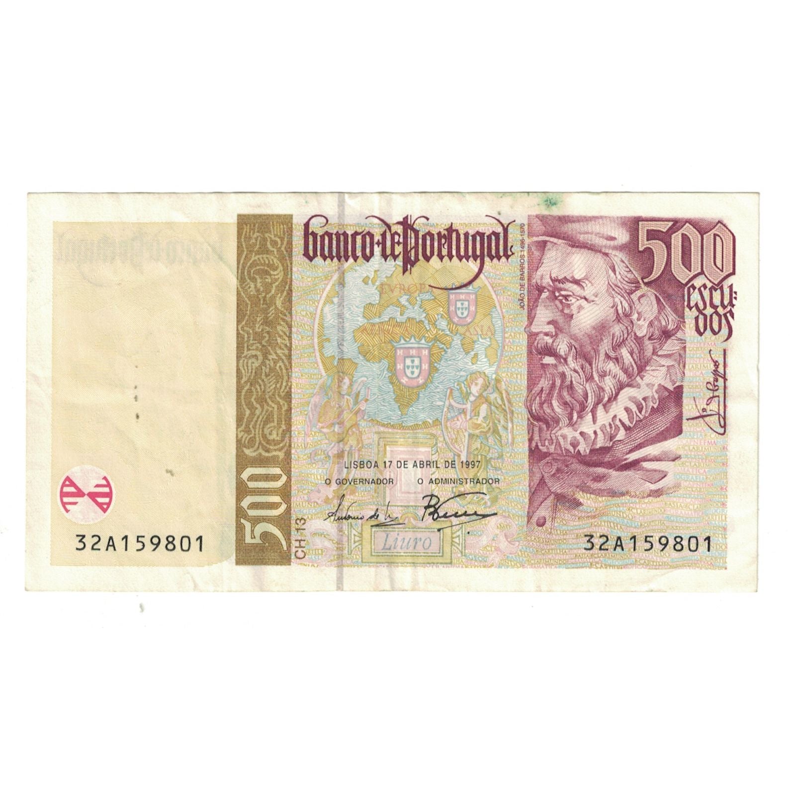 Banknote, Portugal, 500 Escudos, 1997, 1997-09-11, KM:187b, EF(40-45)