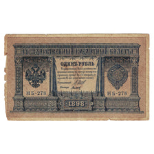 Nota, Rússia, 1 Ruble, 1898, KM:1d, F(12-15)