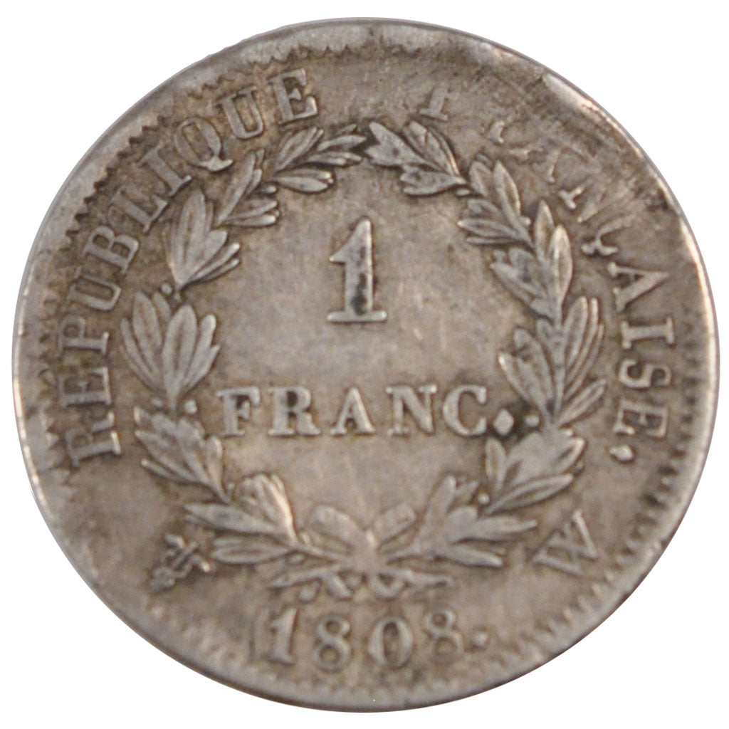 Monnaie, France, Napoléon I, Franc, 1808, Lille, TTB, Argent, Gadoury:446