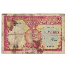 Billet, Indochine française, 10 Piastres = 10 Dong, 1953, KM:107, TB