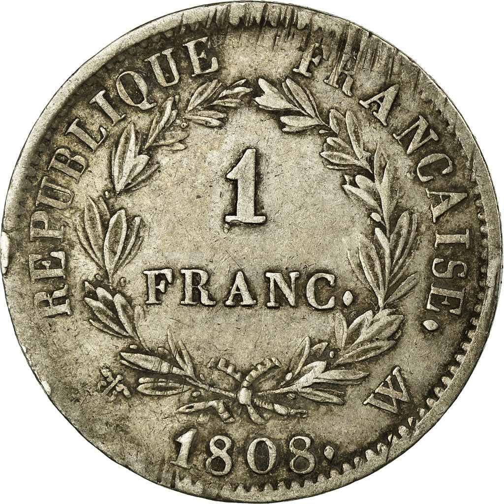 Münze, Frankreich, Napoléon I, Franc, 1808, Lille, SS, Silber, Gadoury:446