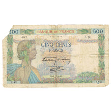 Francia, 500 Francs, 1940, H.42482, B+, Fayette:32.1, KM:95a