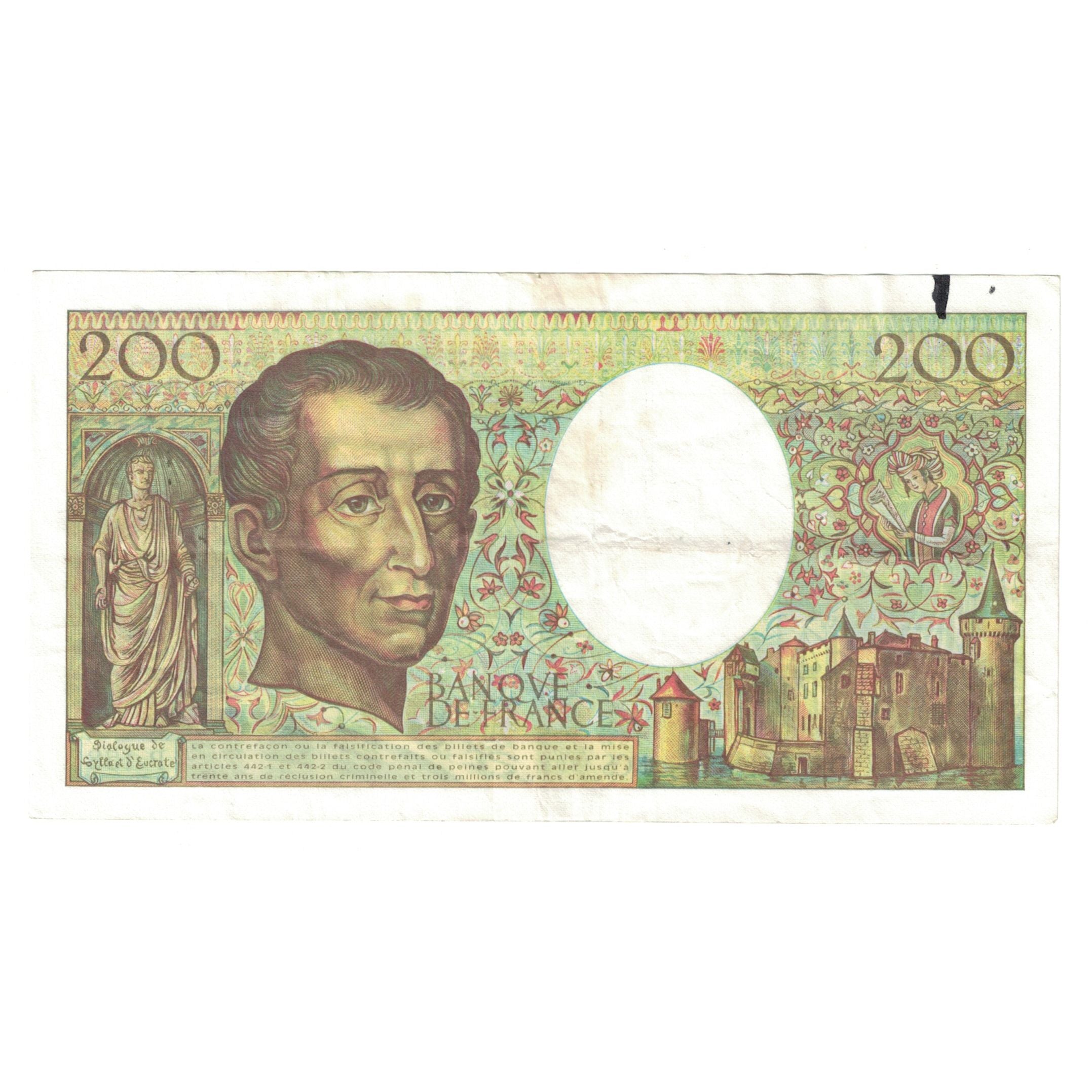 Francia, 200 Francs, Montesquieu, 1994, P.158310467, MB+, Fayette:70/2.1