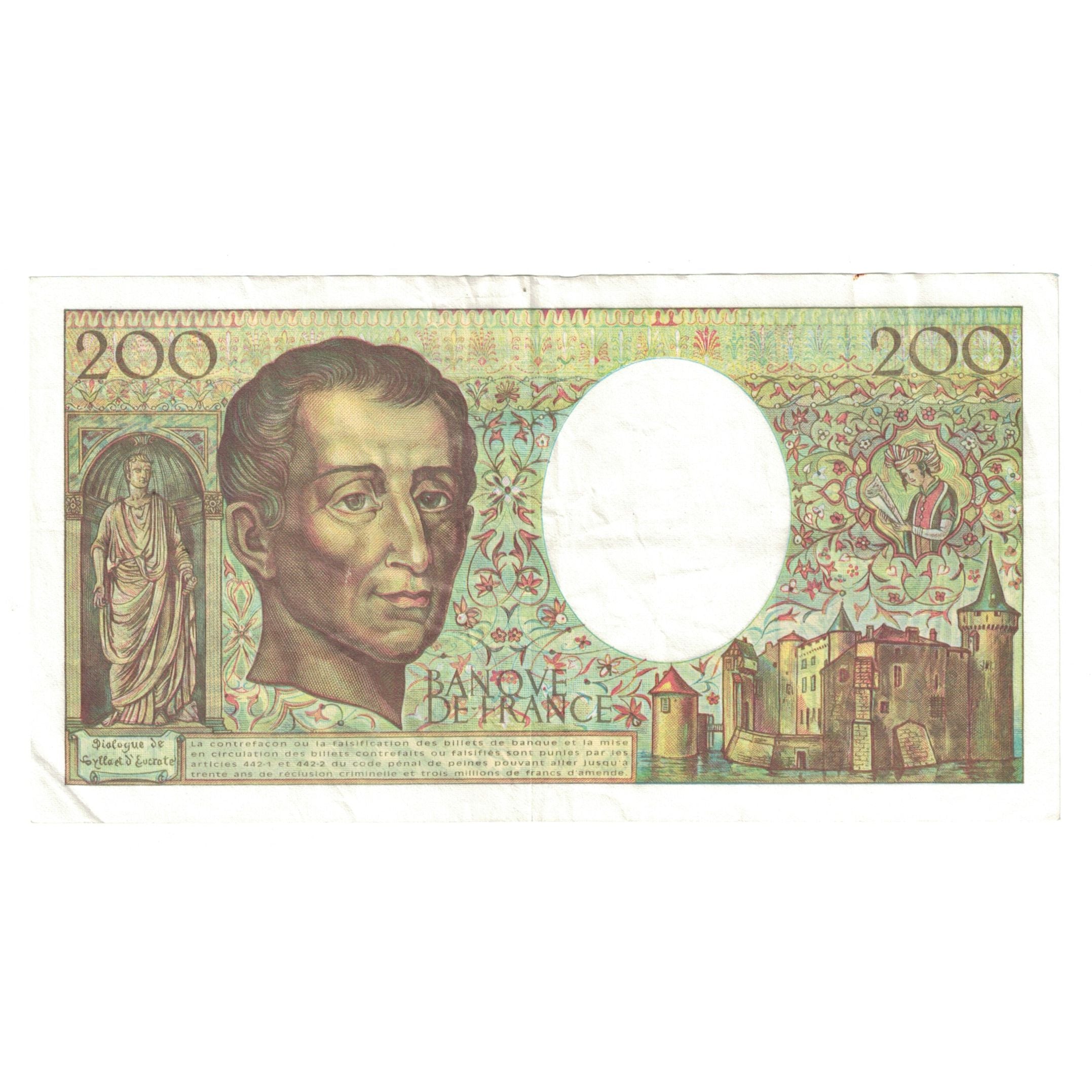 France, 200 Francs, Montesquieu, 1994, T.158327741, TTB, Fayette:70.2.1, KM:155d