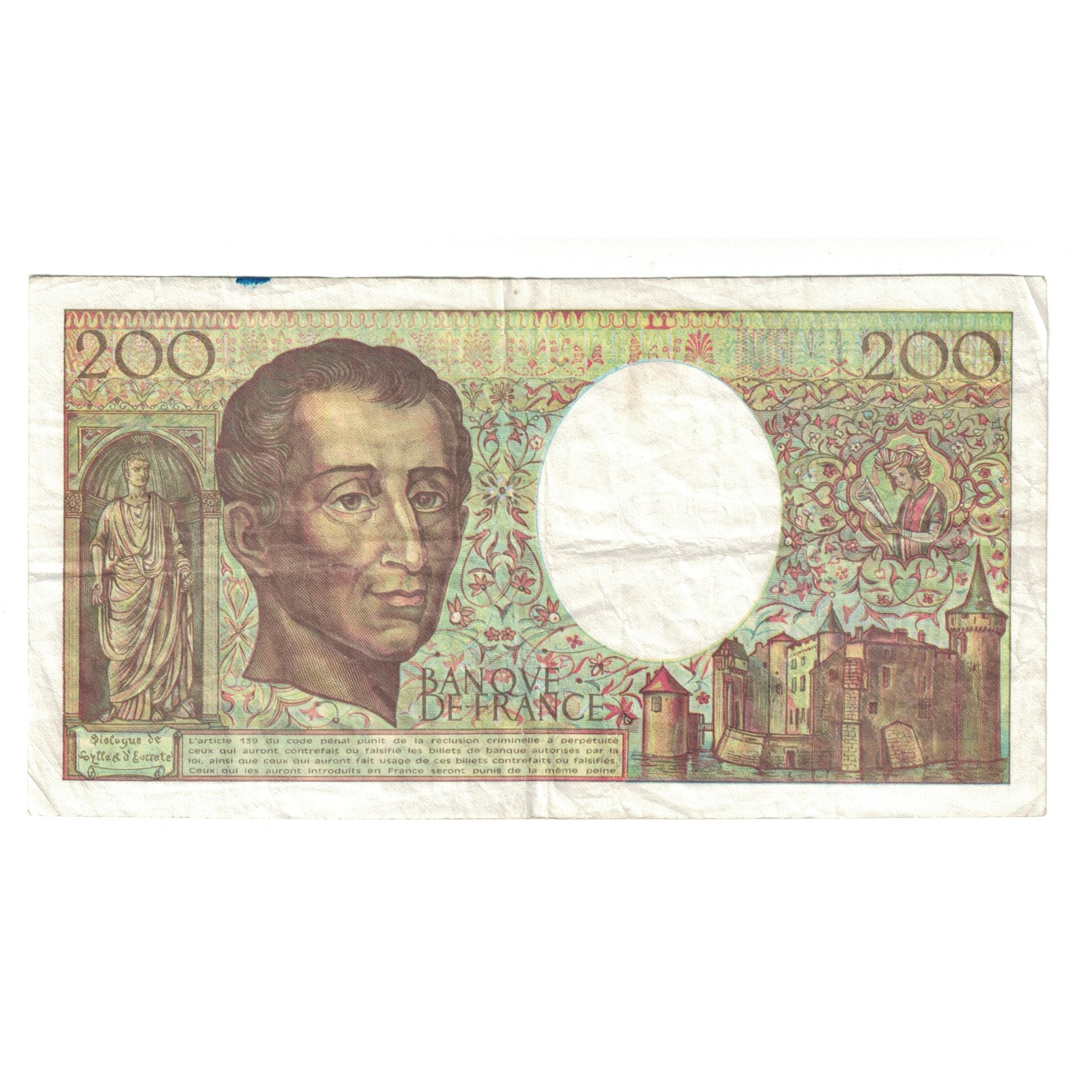 Francia, 200 Francs, Montesquieu, 1992, S.142695408, MB+, Fayette:70.12c