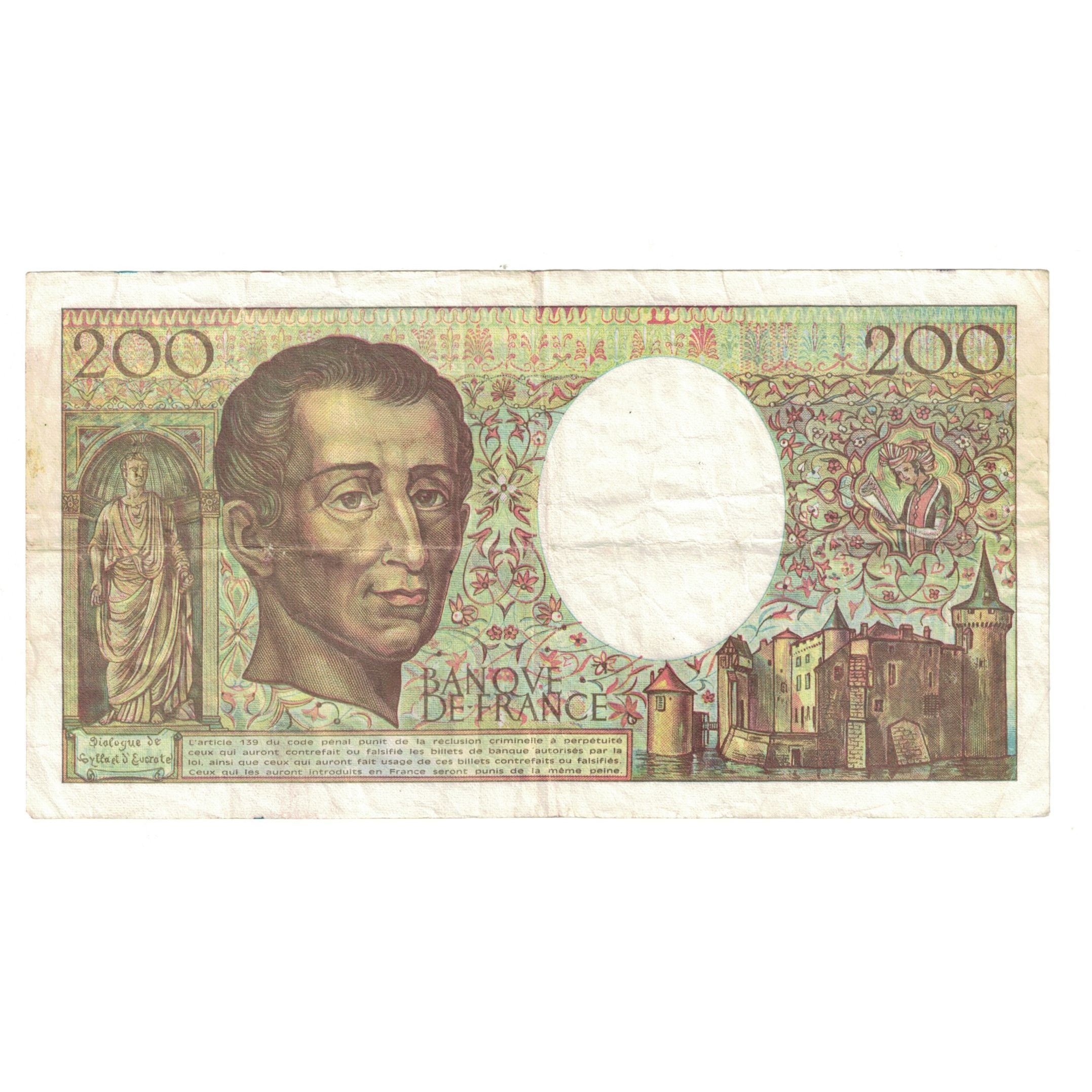 Francia, 200 Francs, Montesquieu, 1992, M.127936888, MB+, Fayette:70.12c