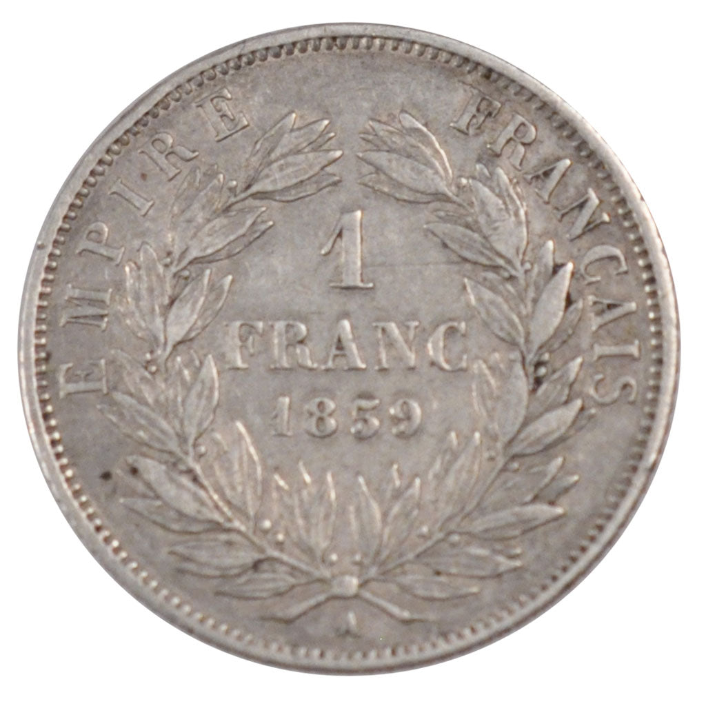 Second Empire, 1 Franc Napoléon III tête nue