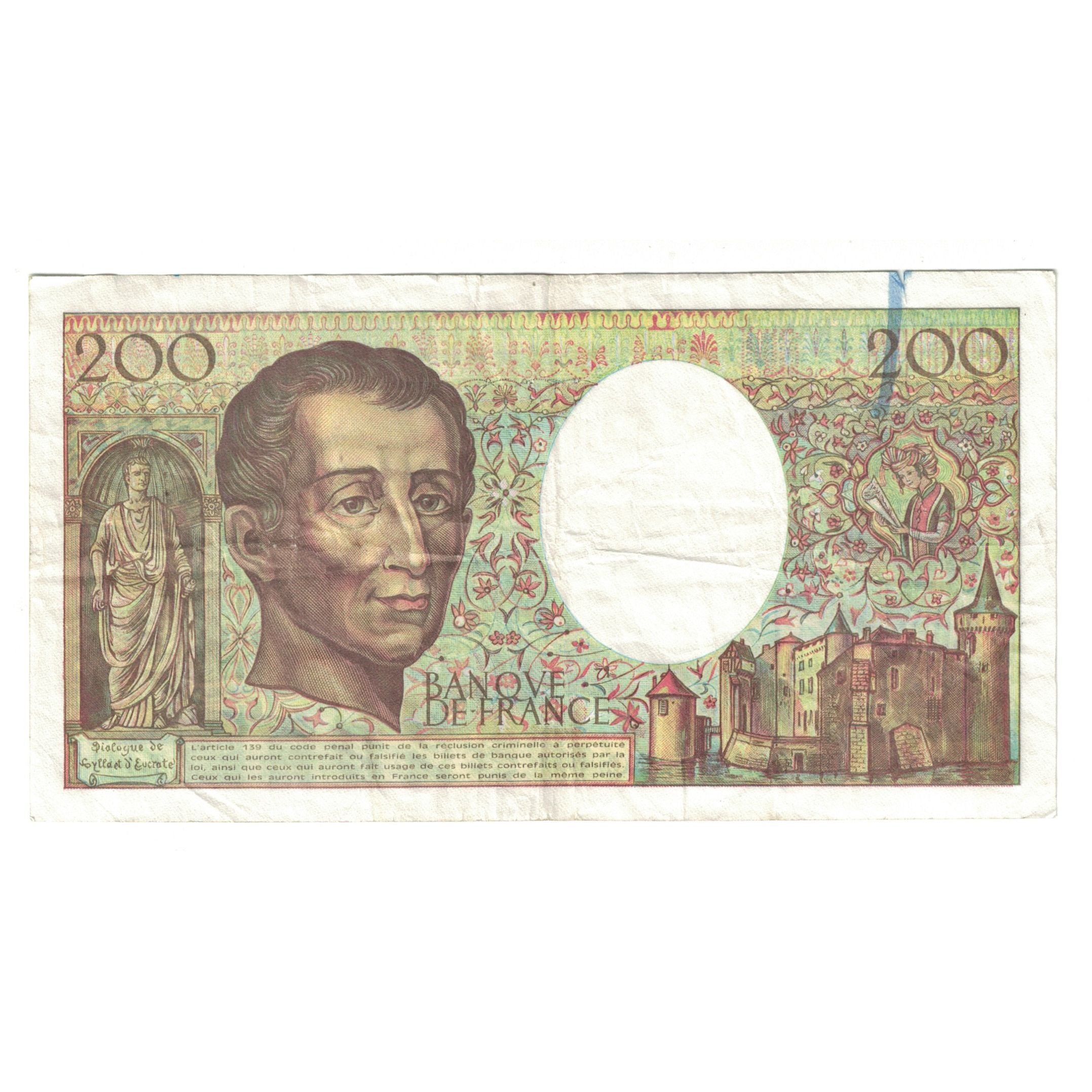 France, 200 Francs, Montesquieu, 1992, T.141246369, TB+, Fayette:70.12c, KM:155b