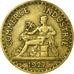 Moneda, Francia, Chambre de commerce, 2 Francs, 1927, MBC, Aluminio - bronce