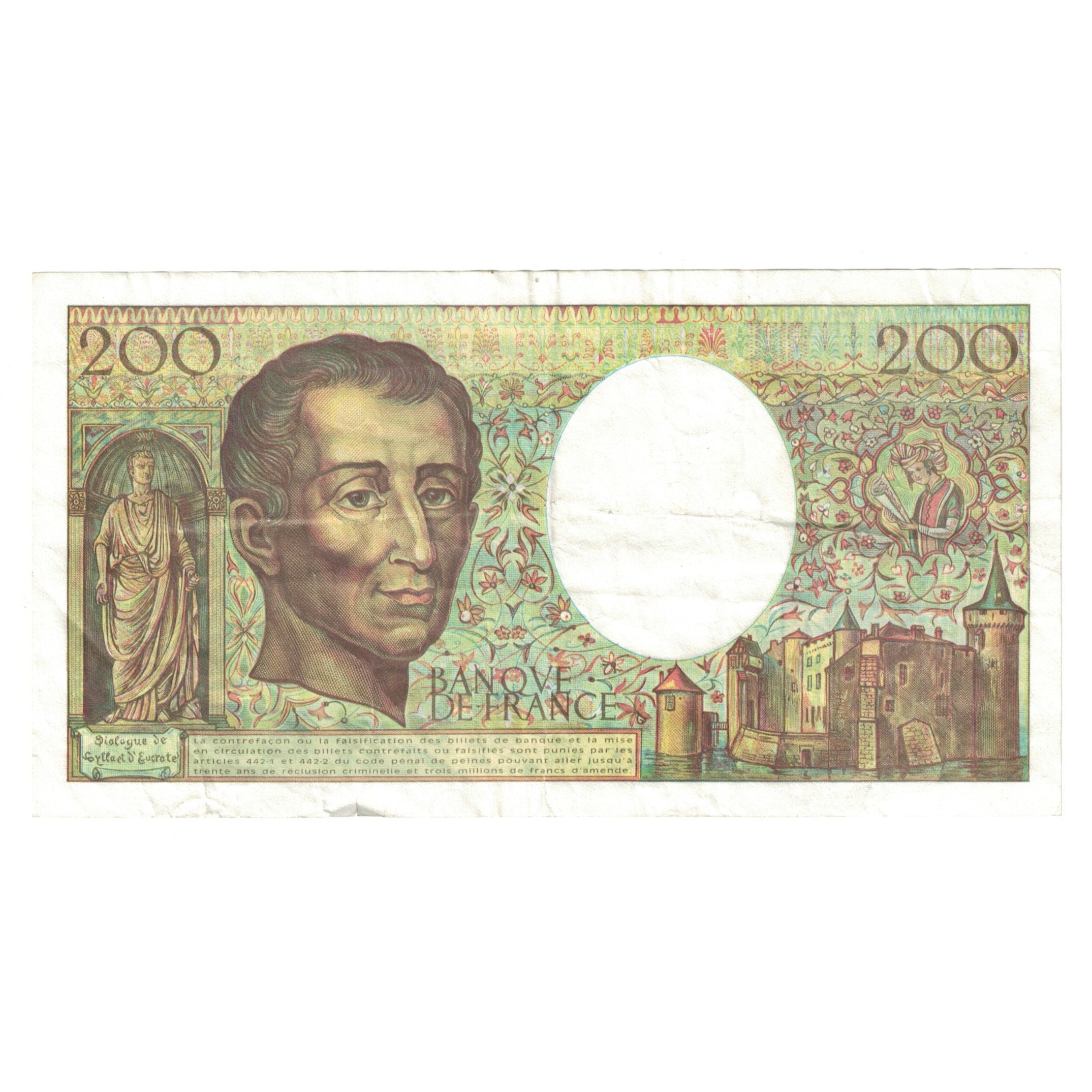 France, 200 Francs, Montesquieu, 1994, A.158325437, TB, Fayette:70/2.1, KM:155f