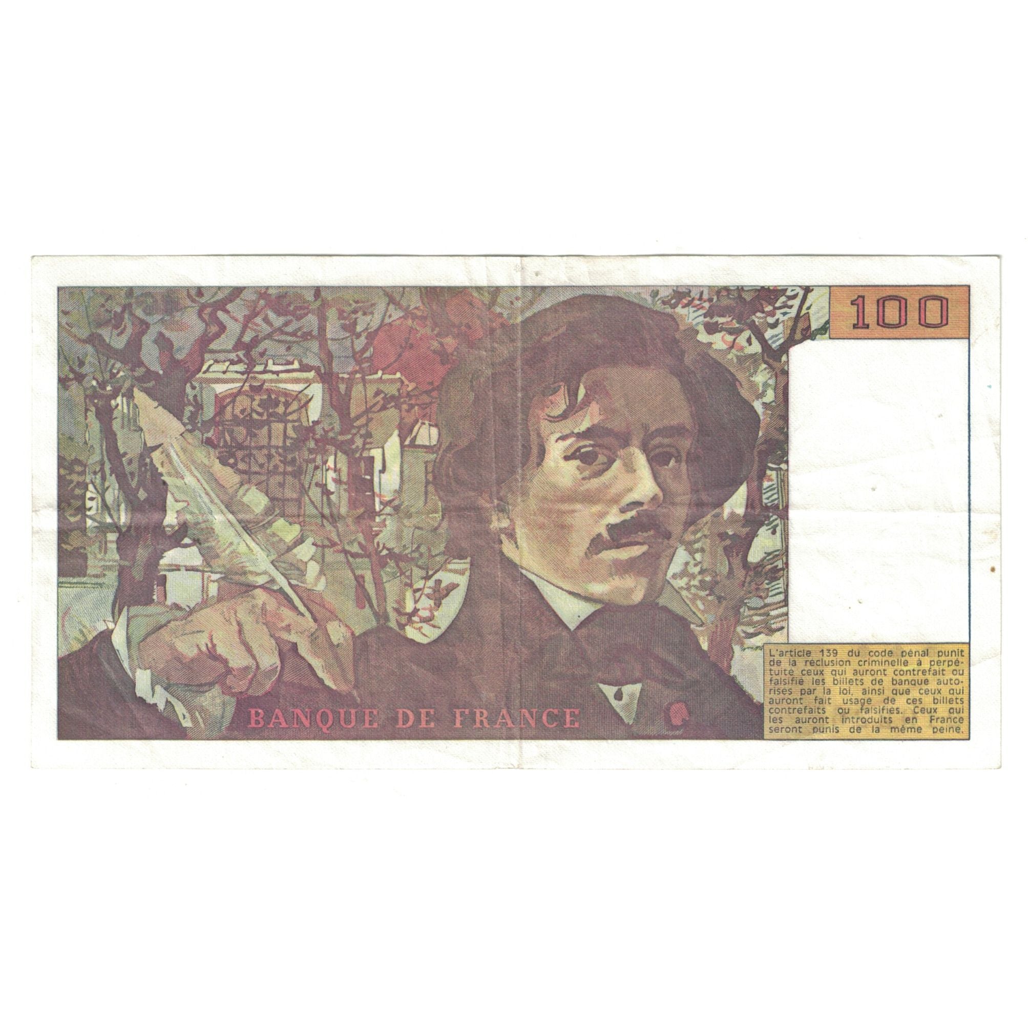 France, 100 Francs, Delacroix, 1990, G.178210226, TTB, Fayette:69BIS.02c