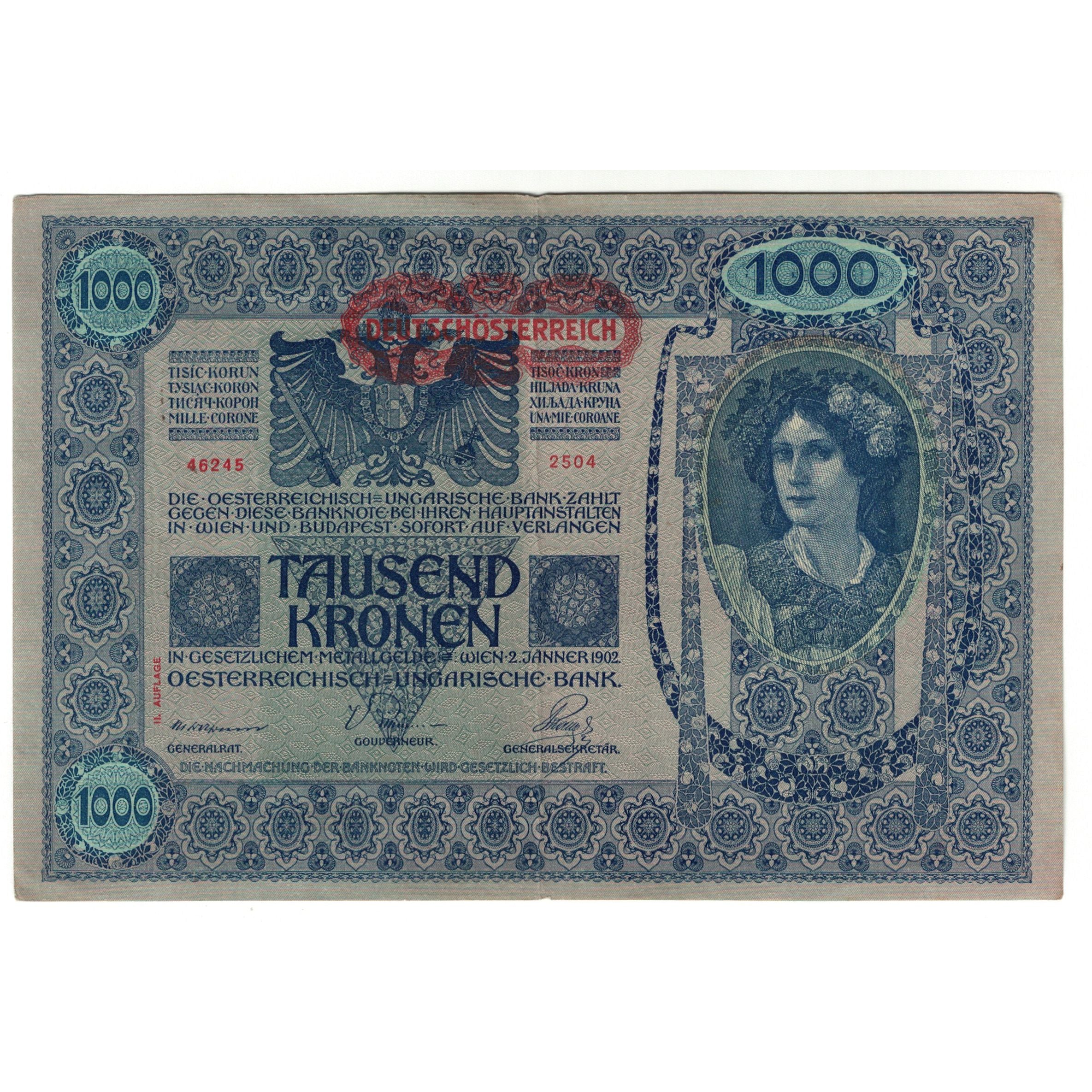 Banknote, Austria, 1000 Kronen, 1902, 1902-01-02, KM:59, EF(40-45)