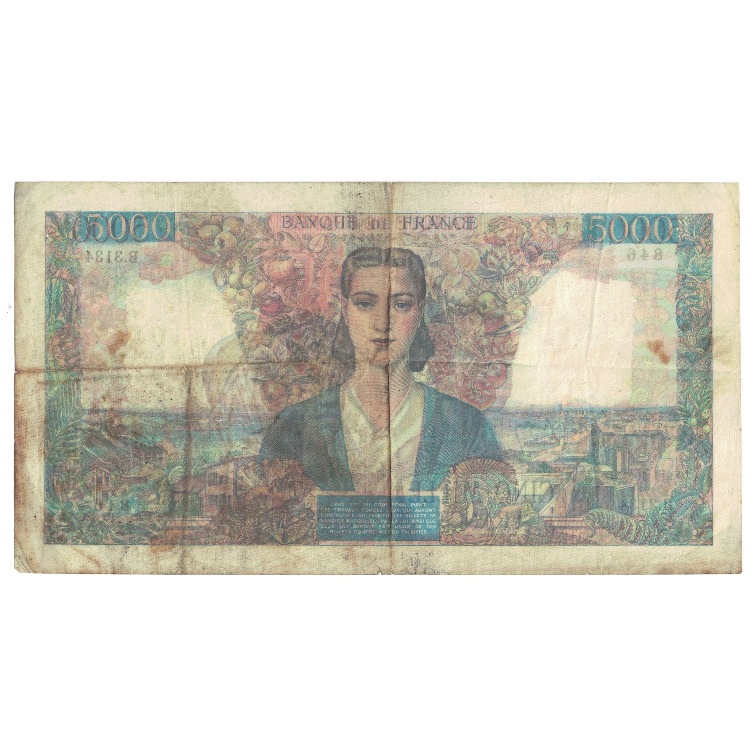 France, 5000 Francs, Empire Français, 1947, B.3134 846, TB, Fayette:47.58