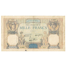 France, 1000 Francs, Cérès et Mercure, 1938, X.4493 357, VF(20-25)