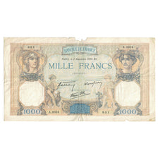 France, 1000 Francs, Cérès et Mercure, 1939, A.8034 651, VF(20-25)