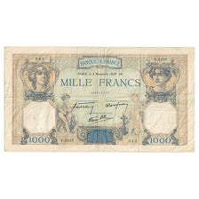 France, 1000 Francs, Cérès et Mercure, 1938, V.5157 543, EF(40-45)