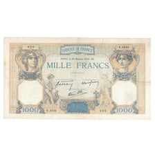 France, 1000 Francs, Cérès et Mercure, 1938, E.4546 490, EF(40-45)