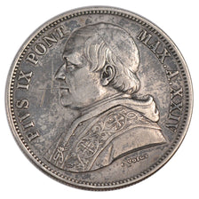 ITALIAN STATES, 5 Lire, 1870, Roma, KM #1385, EF(40-45), Silver, 24.92
