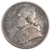 ITALIAN STATES, 5 Lire, 1870, Roma, KM #1385, EF(40-45), Silver, 24.92