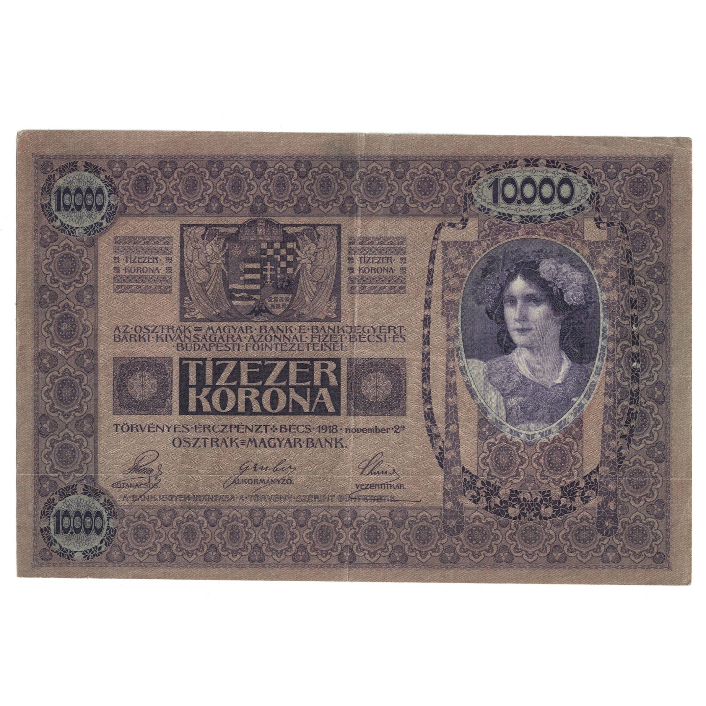 Banknote, Austria, 10,000 Kronen, 1919, 1918-11-02, KM:64, EF(40-45)