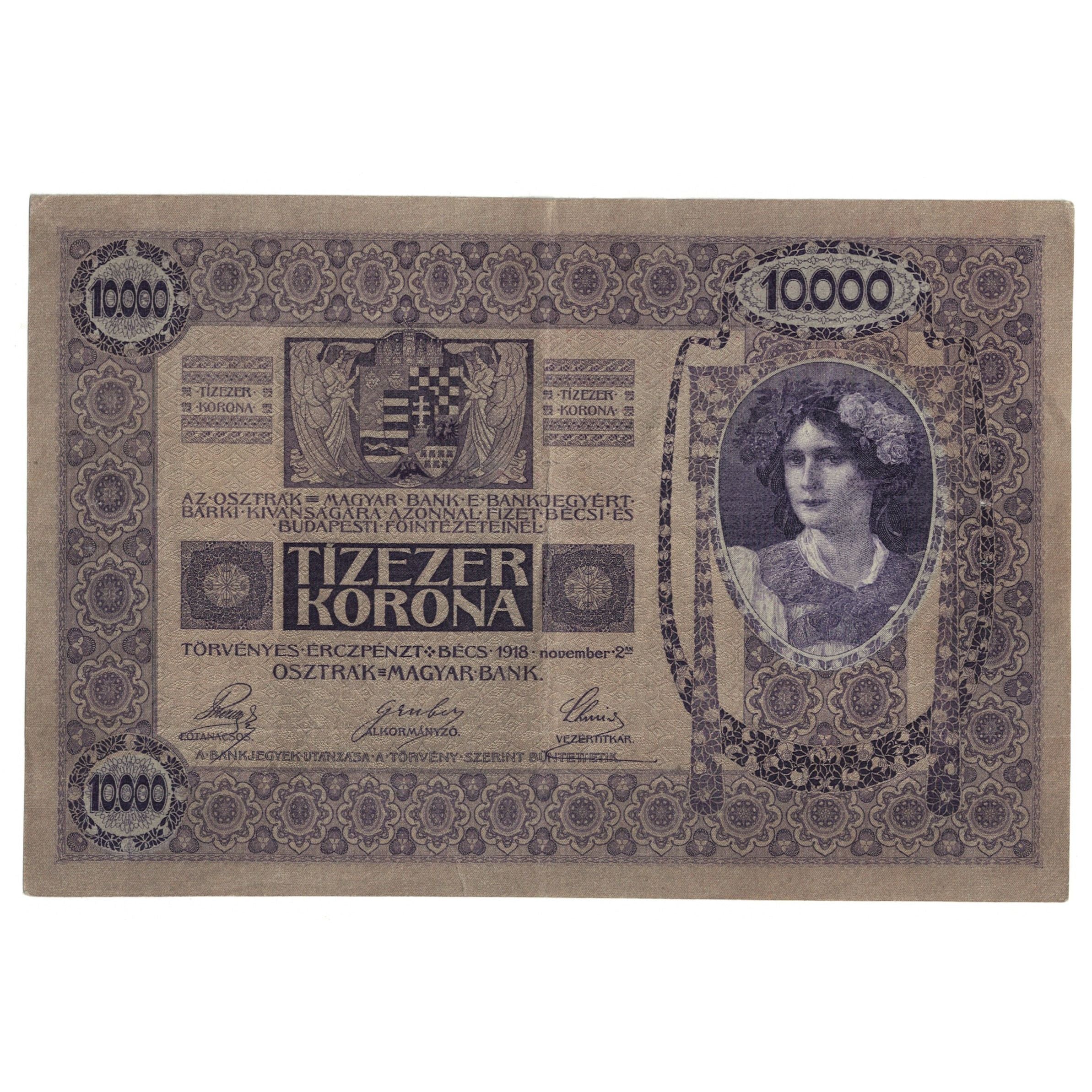 Banknote, Austria, 10,000 Kronen, 1919, 1918-11-02, KM:64, EF(40-45)