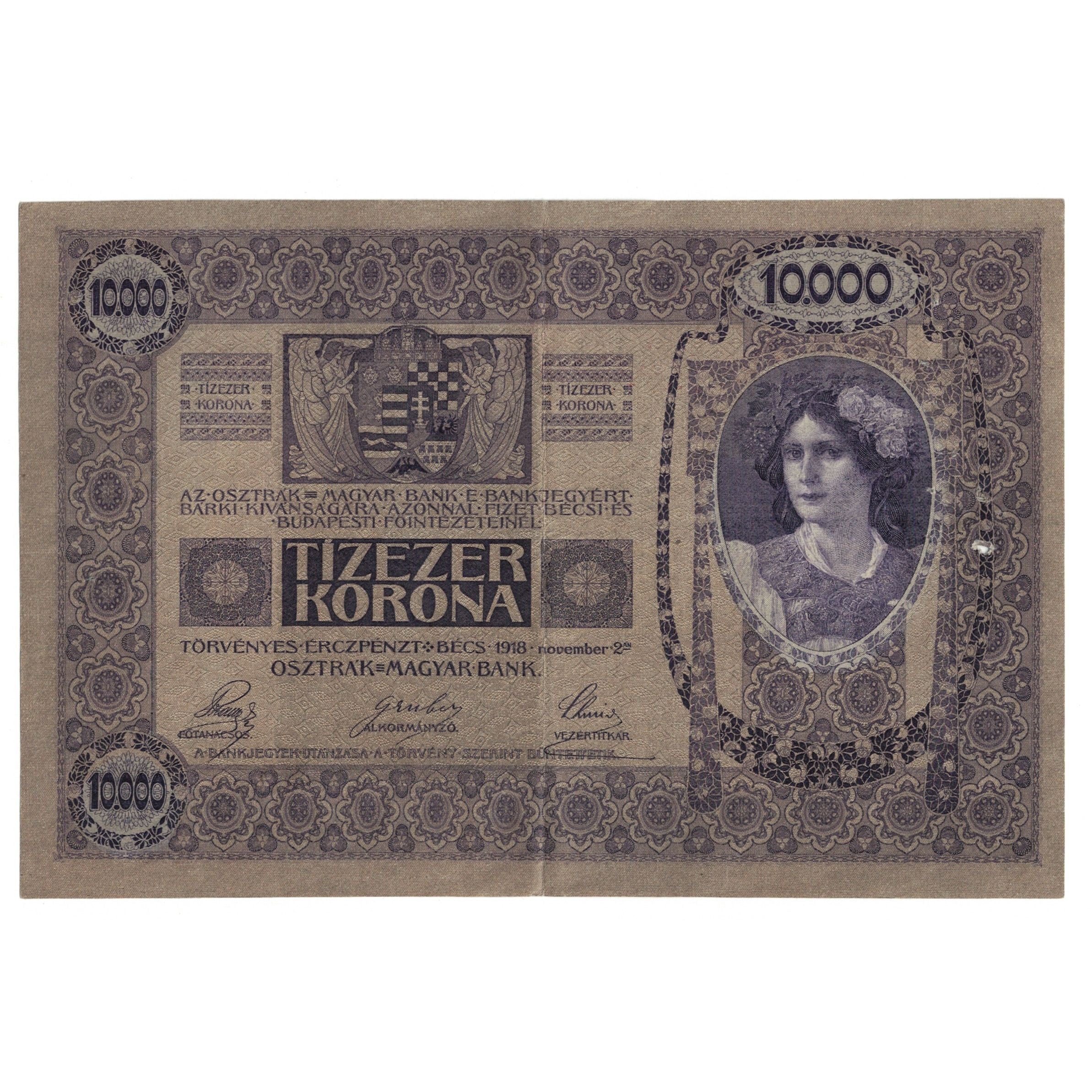 Banknote, Austria, 10,000 Kronen, 1919, 1918-11-02, KM:64, EF(40-45)