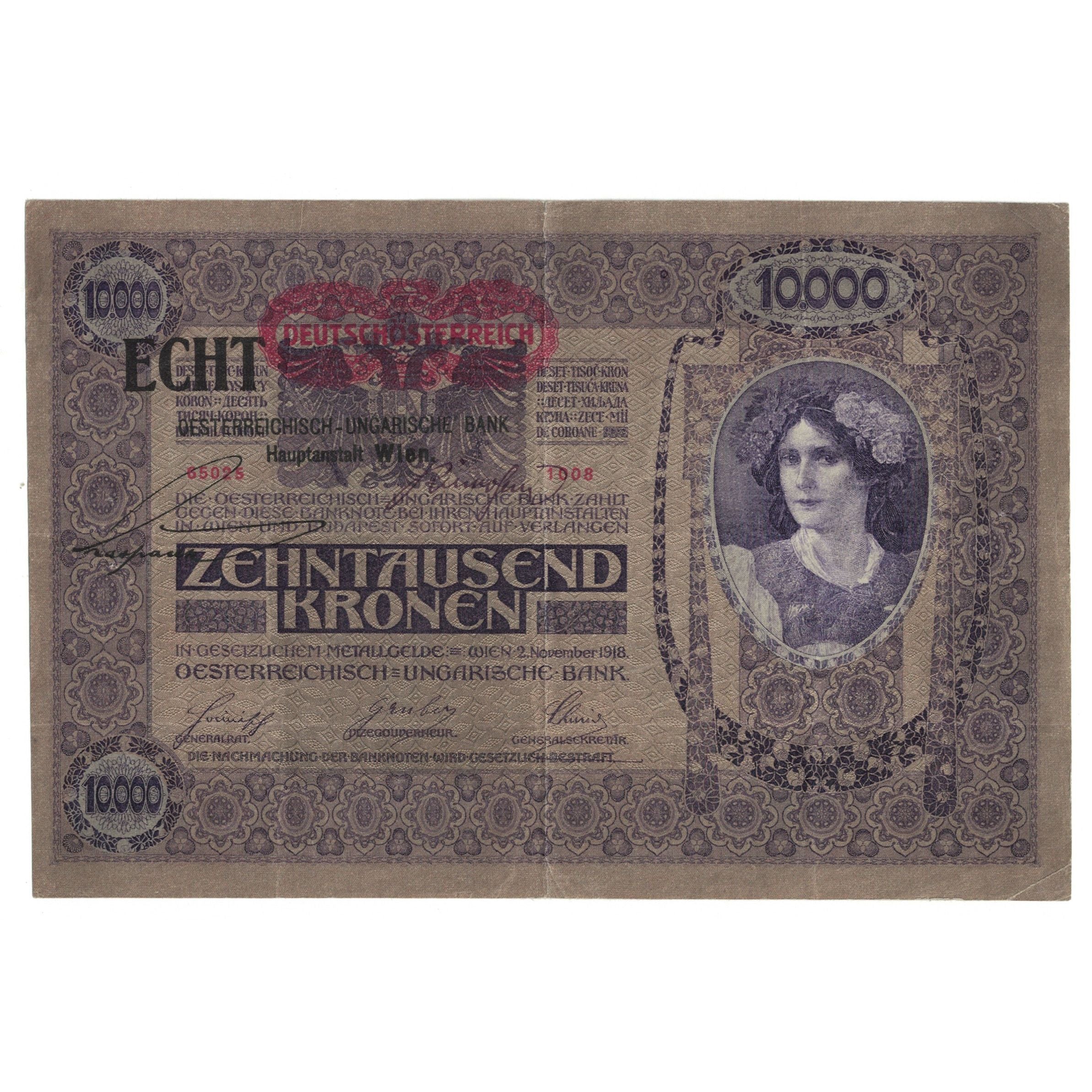 Banknote, Austria, 10,000 Kronen, 1919, 1918-11-02, KM:64, EF(40-45)