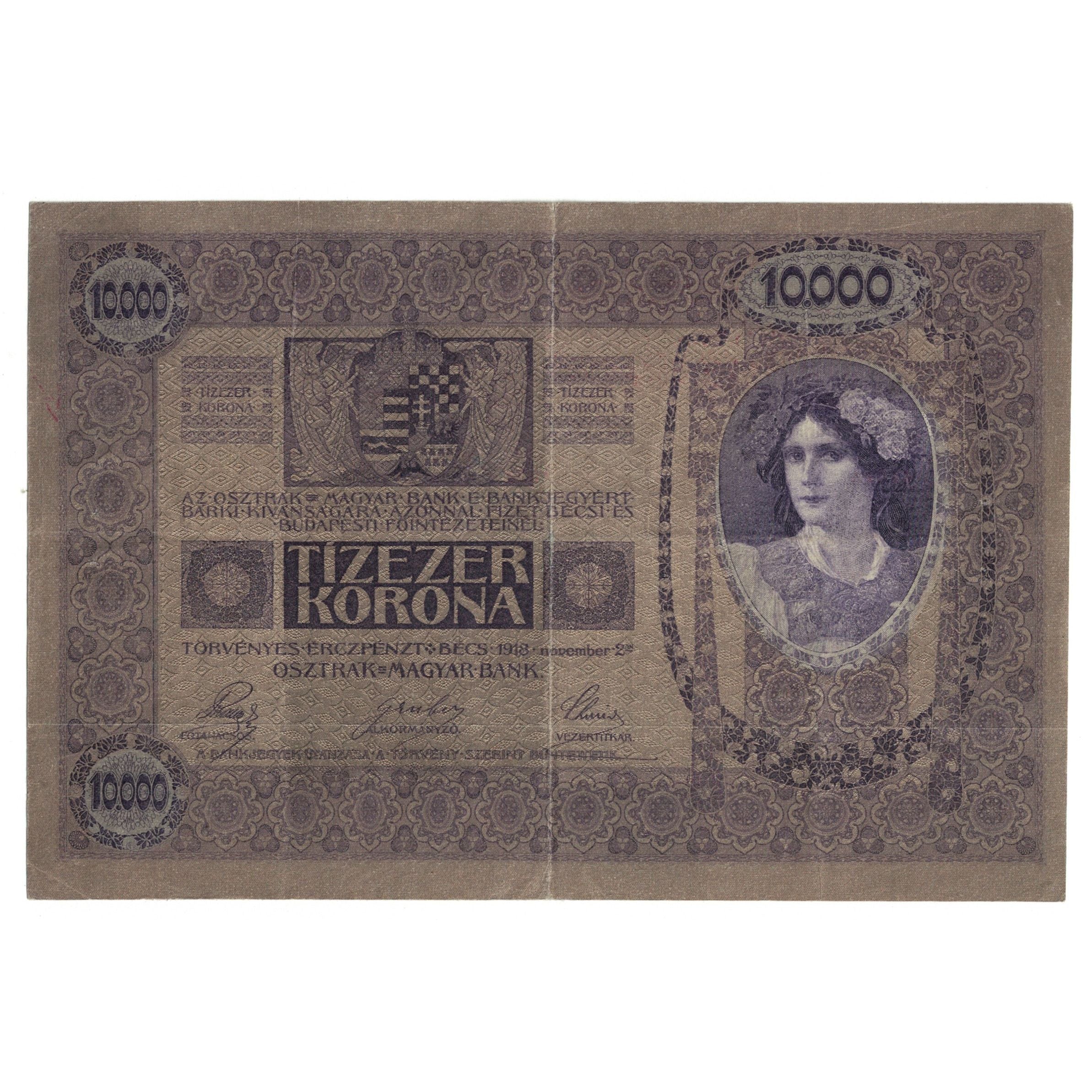 Banknote, Austria, 10,000 Kronen, 1919, 1918-11-02, KM:64, EF(40-45)