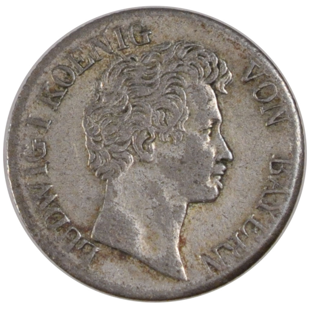 GERMAN STATES, 6 Kreuzer, 1835, KM #748, EF(40-45), Silver, 2.61