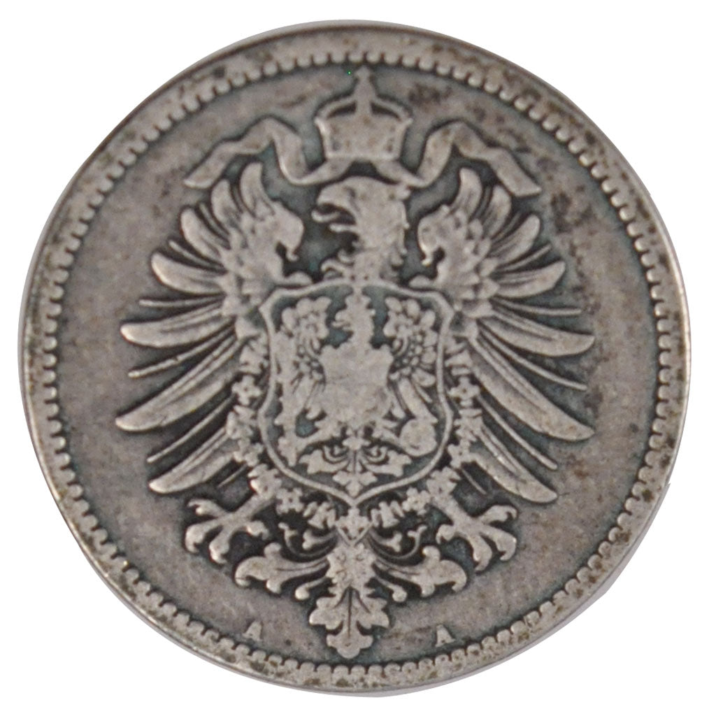 GERMANY - EMPIRE, Mark, 1876, Berlin, KM #7, EF(40-45), Silver, 24, 5.31