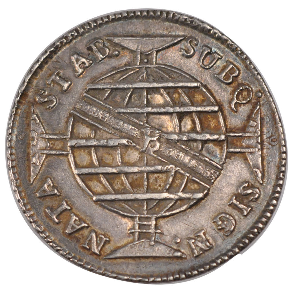 BRAZIL, 960 Reis, 1814, Bahia, KM #307.1, AU(50-53), Silver, 26.89