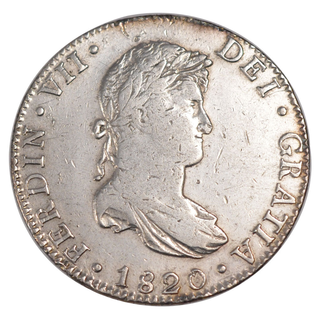 MEXICO, 8 Reales, 1820, Mexico City, KM #111, EF(40-45), Silver, 26.90